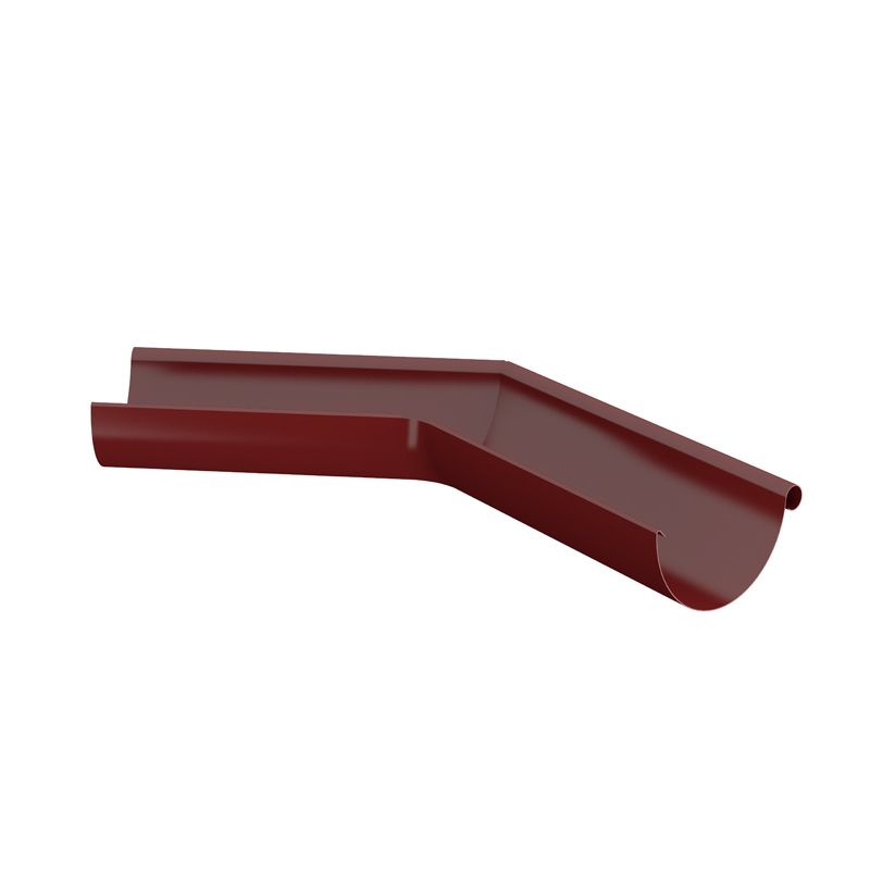 Product image for Lindab 125mm Half Round 135dg External Gutter Corner - Dark Red