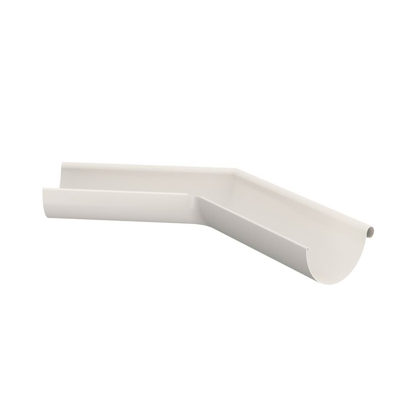 Product image for Lindab 150mm Half Round 135dg External Gutter Corner - Antique White