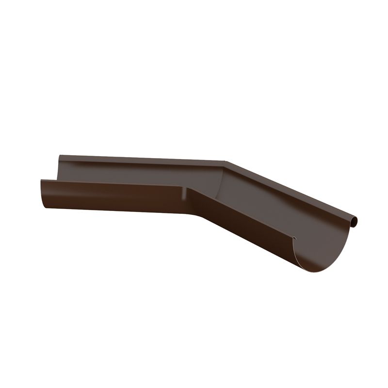 Product image for Lindab 150mm Half Round 135dg External Gutter Corner - Brown