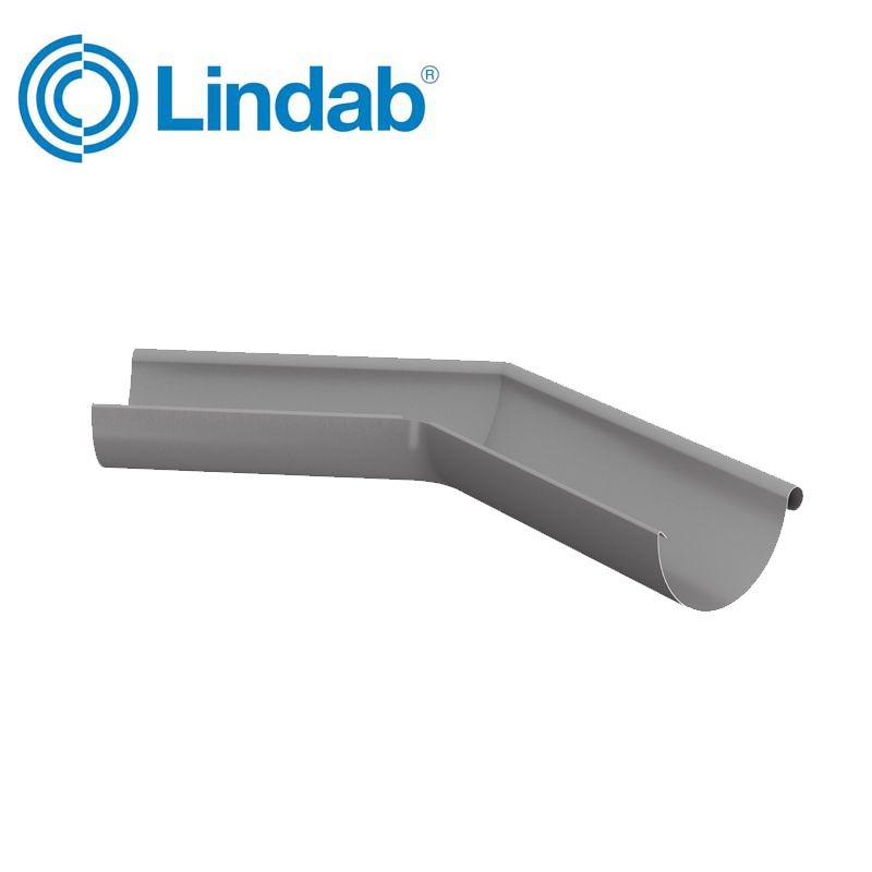 Product image for Lindab 150mm Half Round 135dg External Gutter Corner - Anthracite