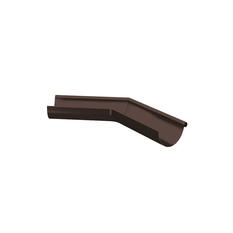 Product image for Lindab 100mm Half Round 135dg External Gutter Corner - Coffee Brown