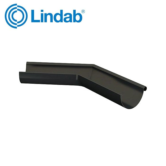 Product image for Lindab 100mm Half Round 135dg External Gutter Corner - Anthracite Grey