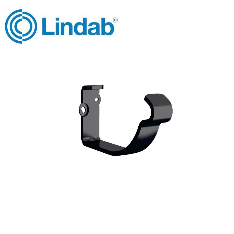 Product image for Lindab 125mm Half Round Fascia Bracket - Black