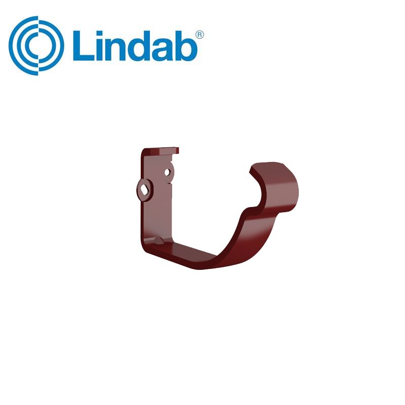 Product image for Lindab 125mm Half Round Fascia Bracket - Dark Red