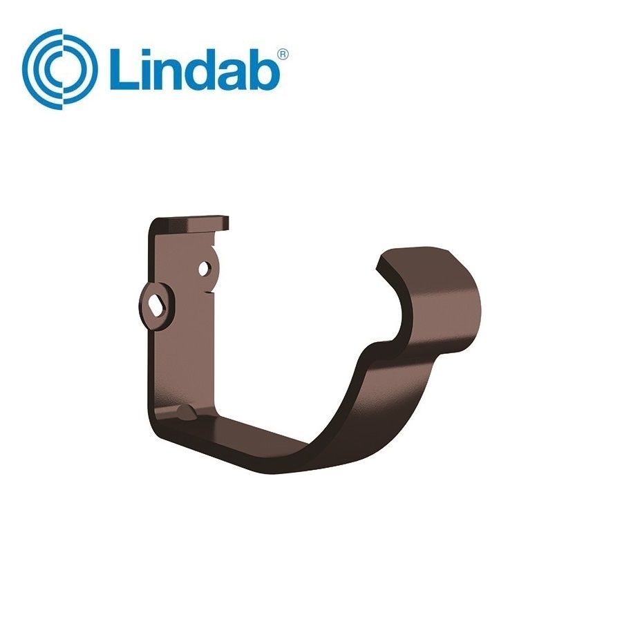 Product image for Lindab 150mm Half Round Fascia Bracket - Coffee Brown