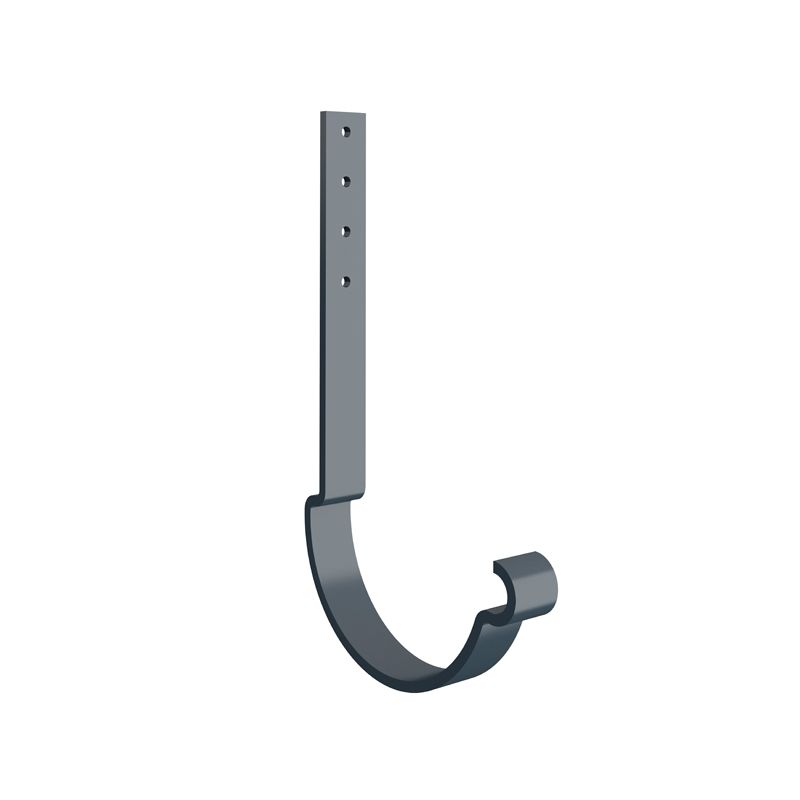 Product image for Lindab 100mm Half Round Steel Rafter Bracket - Dark Grey