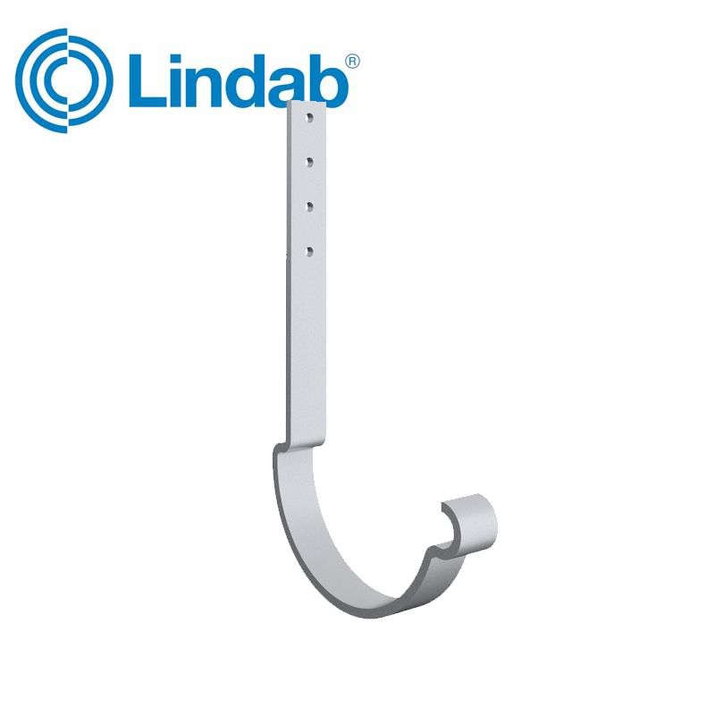 Product image for Lindab 150mm Half Round Steel Rafter Bracket - Silver Metallic