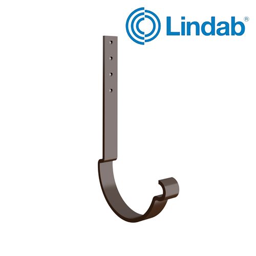 Product image for Lindab 125mm Half Round Steel Rafter Bracket - Brown