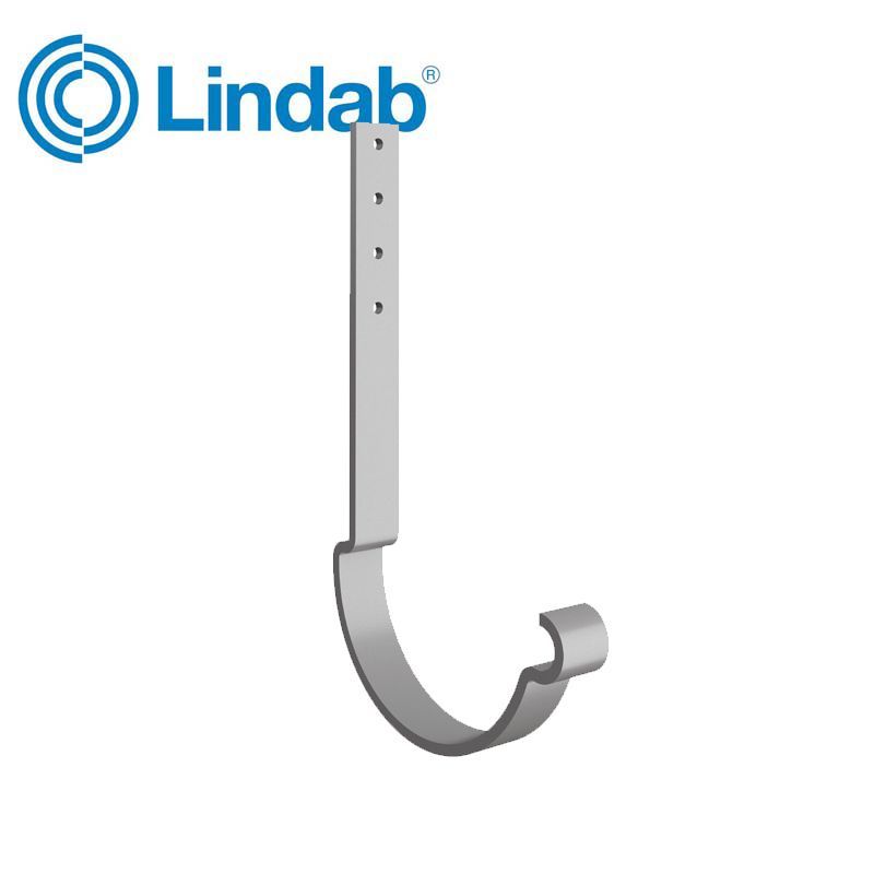 Product image for Lindab 150mm Half Round Steel Rafter Bracket - Anthracite Metallic