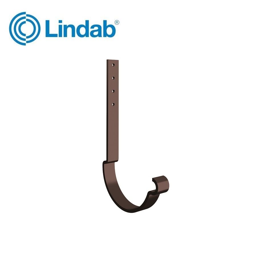 Product image for Lindab 150mm Half Round Steel Rafter Bracket - Coffee Brown