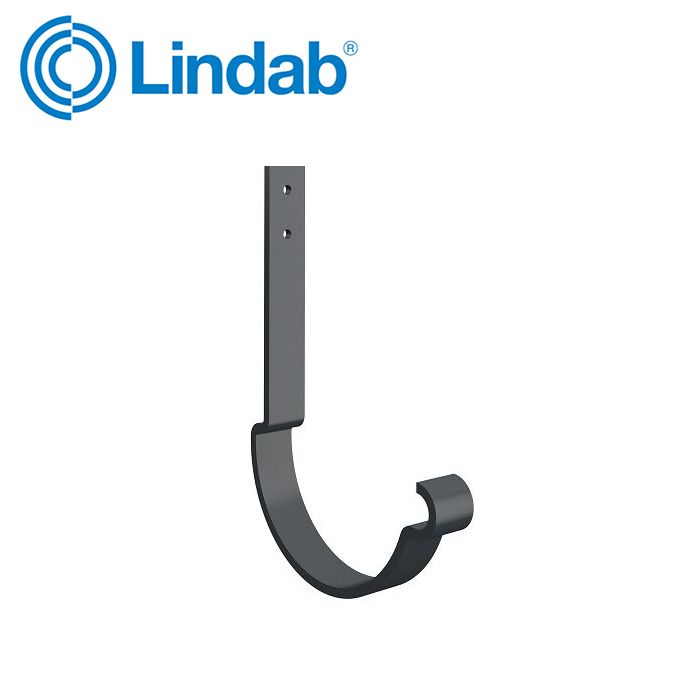 Image of Lindab Half Round Steel Rafter Bracket - Anthracite Grey