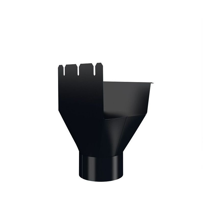 Product image for Lindab 140mm - 75mm Rectangular Gutter Outlet - Black