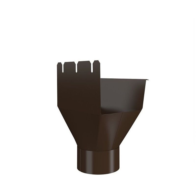 Product image for Lindab 140mm - 75mm Rectangular Gutter Outlet - Brown