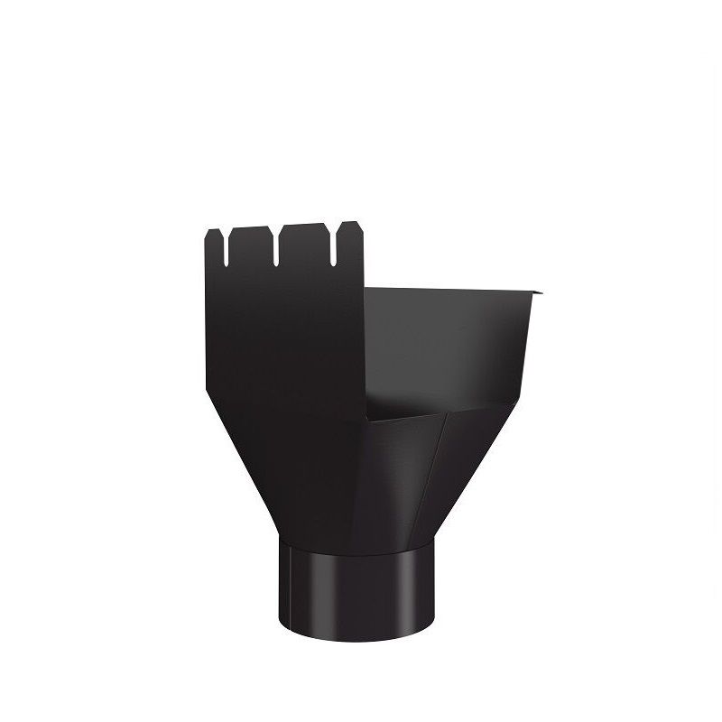 Product image for Lindab 140mm - 75mm Rectangular Gutter Outlet - Coffee Brown