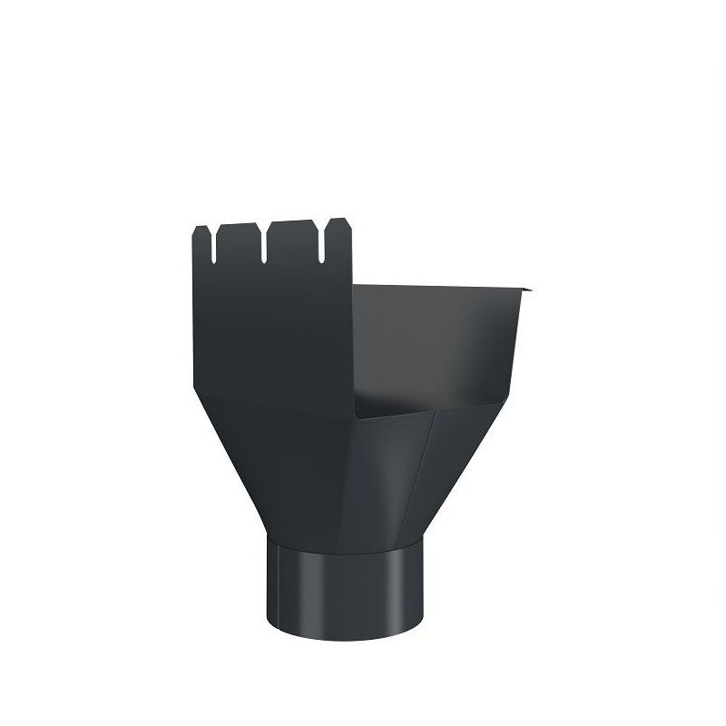 Product image for Lindab 140mm-87mm Rectangular Gutter Outlet - Anthracite Grey