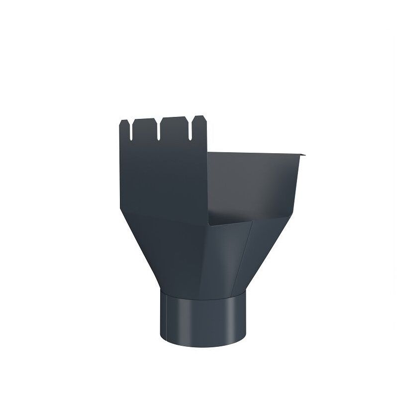 Product image for Lindab 140mm-87mm Rectangular Gutter Outlet - Dark Grey