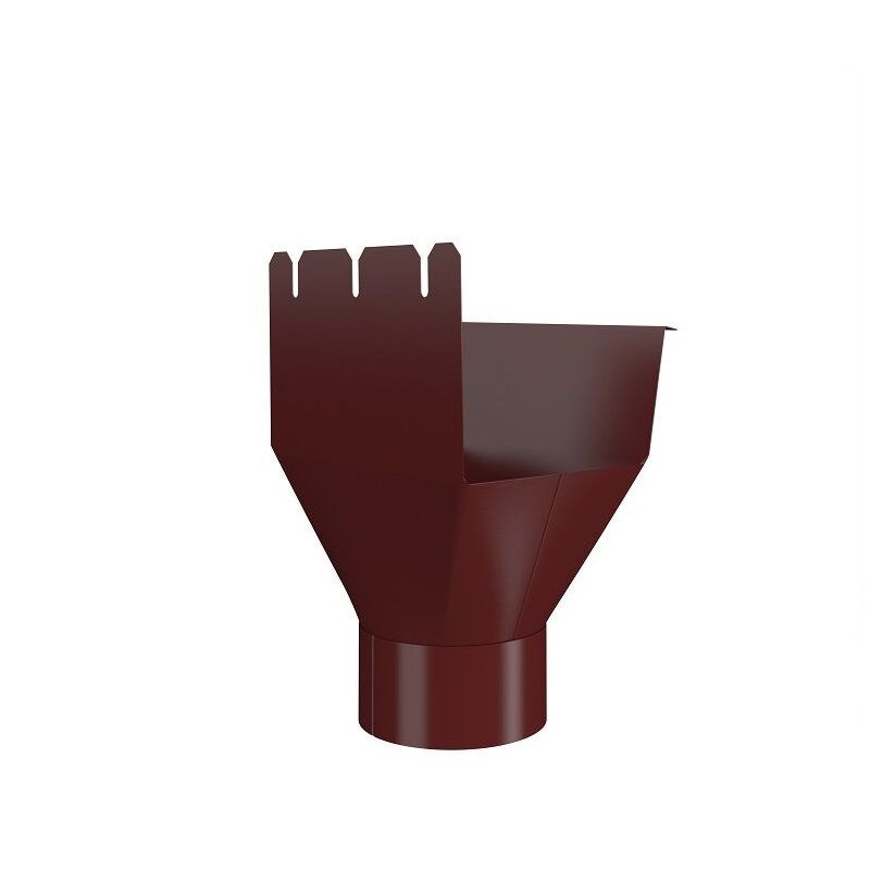 Product image for Lindab 140mm-87mm Rectangular Gutter Outlet - Dark Red