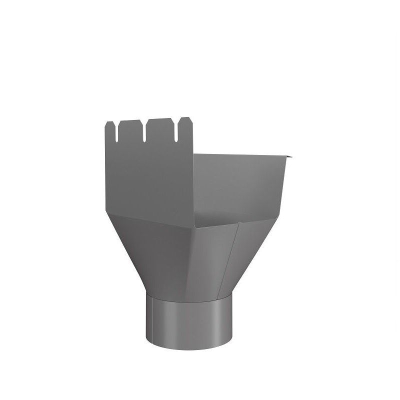 Product image for Lindab 140mm-100mm Rectangular Gutter Outlet - Anthracite Metallic