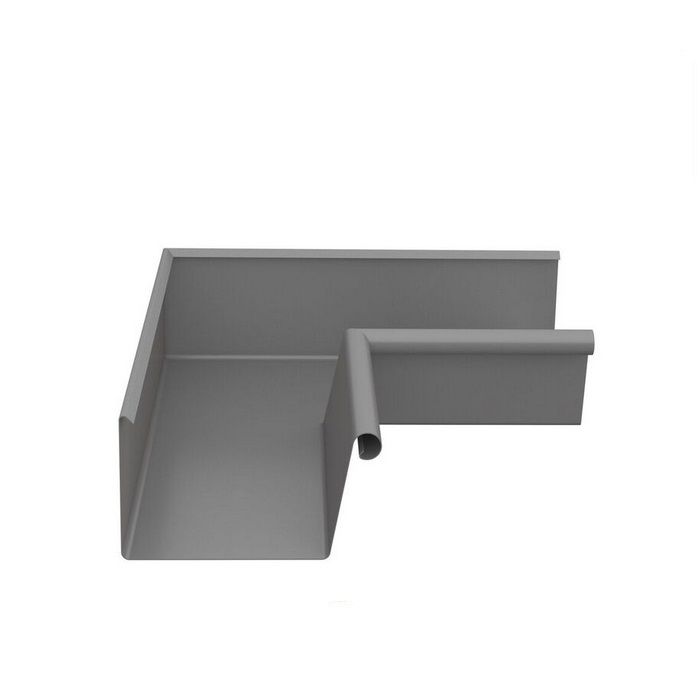Product image for Lindab 140mm Rectangular 90dg Internal Gutter Corner - Anthracite Metallic