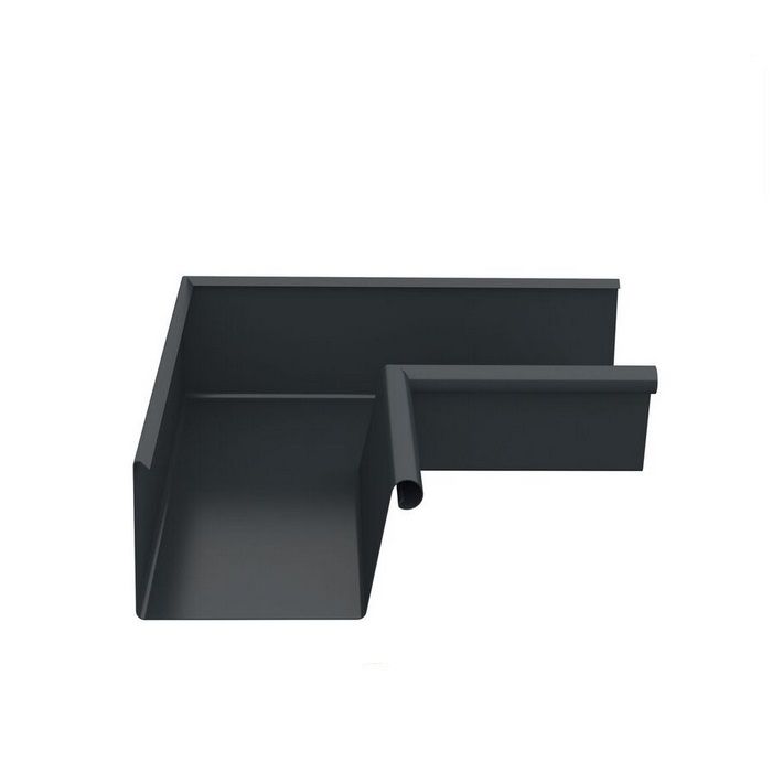 Product image for Lindab 140mm Rectangular 90dg Internal Gutter Corner - Anthracite Grey