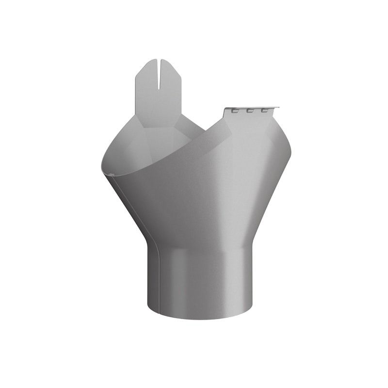 Product image for Lindab 150mm-87mm Half Round Steel Gutter Outlet - Anthracite Metallic