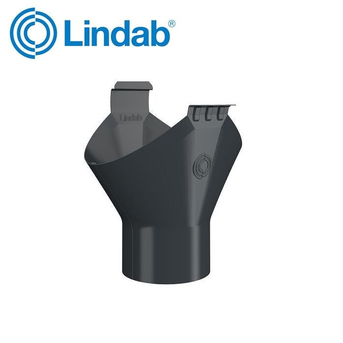 Image of Lindab Half Round Gutter Outlet - Black