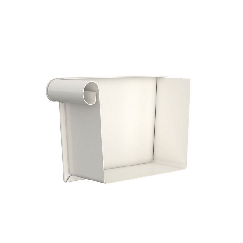 Product image for Lindab 140mm Rectangular Steel Left Handed Stop End - Antique White