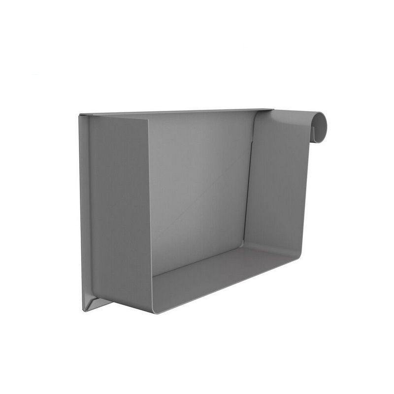 Product image for Lindab 140mm Rectangular Steel Right Handed Stop End - Anthracite Metallic