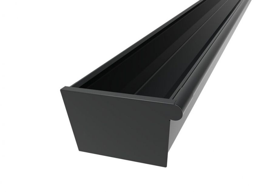 Product image for Lindab 140mm Rectangular Right Handed Stop End - Coffee Brown