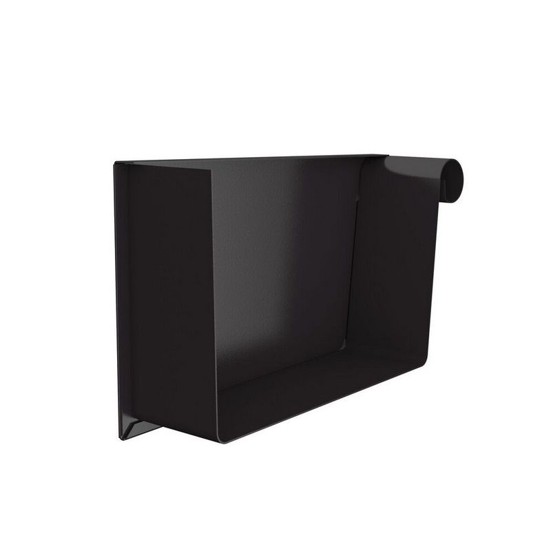 Product image for Lindab 140mm Rectangular Right Handed Stop End - Coffee Brown