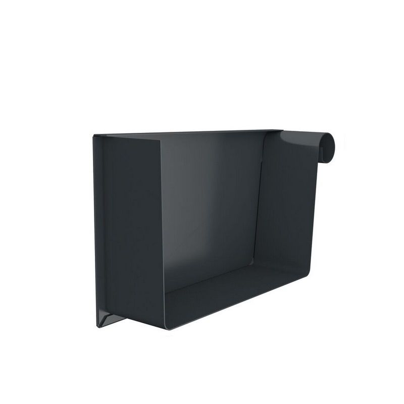 Product image for Lindab 140mm Rectangular Right Handed Stop End - Anthracite Grey