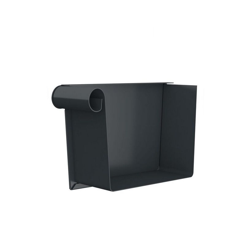 Product image for Lindab 140mm Rectangular Left Handed Stop End - Anthracite Grey