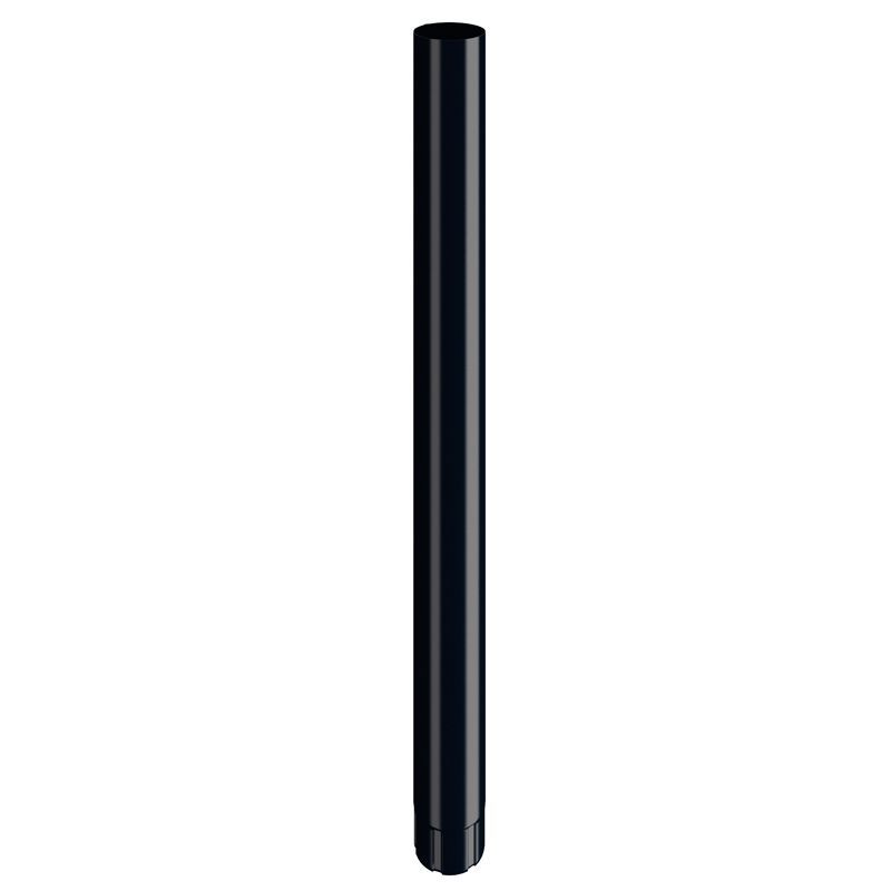 Image of Lindab 120mm Round Steel Downpipe - Black