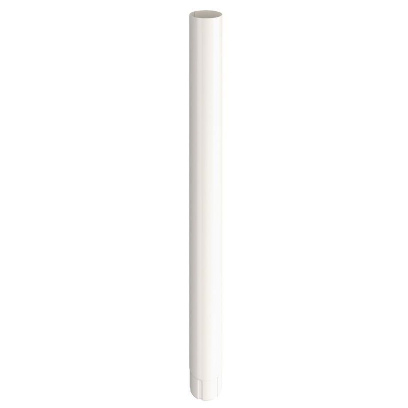 Image of Lindab 100mm Round Steel Downpipe - Antique White