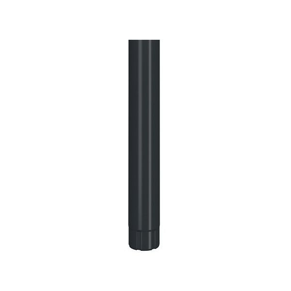 Product image for Lindab 75mm Round Steel 3m Downpipe - Anthracite Grey