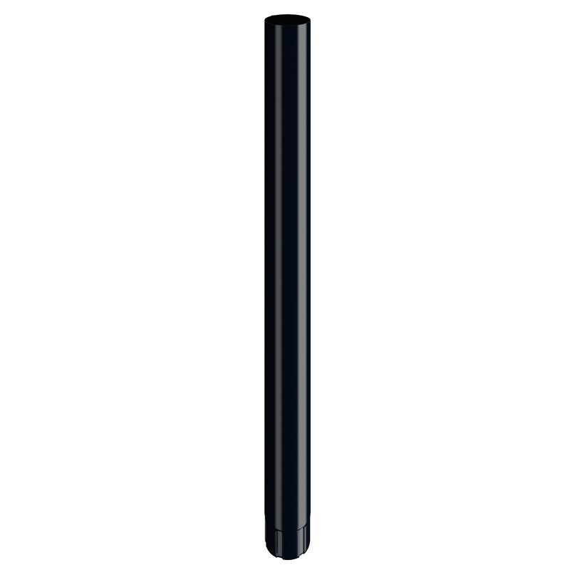 Product image for Lindab 120mm Round Steel 2.5m Downpipe - Black