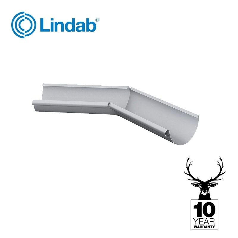 Product image for Lindab Magestic 150mm Half Round Steel 135dg Internal Gutter Corner