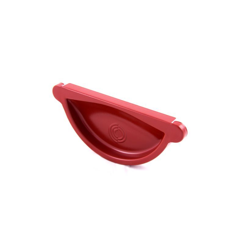 Product image for Lindab 150mm Half Round Steel Self Sealing Stop End - Dark Red