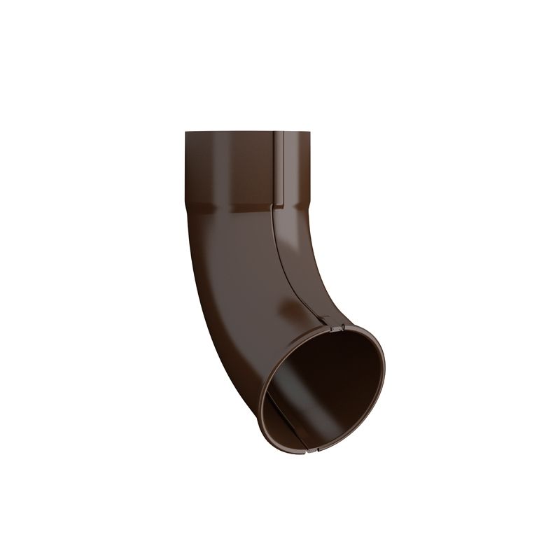 Product image for Lindab 87mm Round Steel Downpipe Outlet Shoe - Brown
