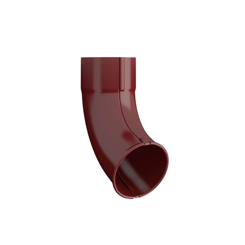 Product image for Lindab 100mm Round Steel Downpipe Outlet Shoe - Dark Red
