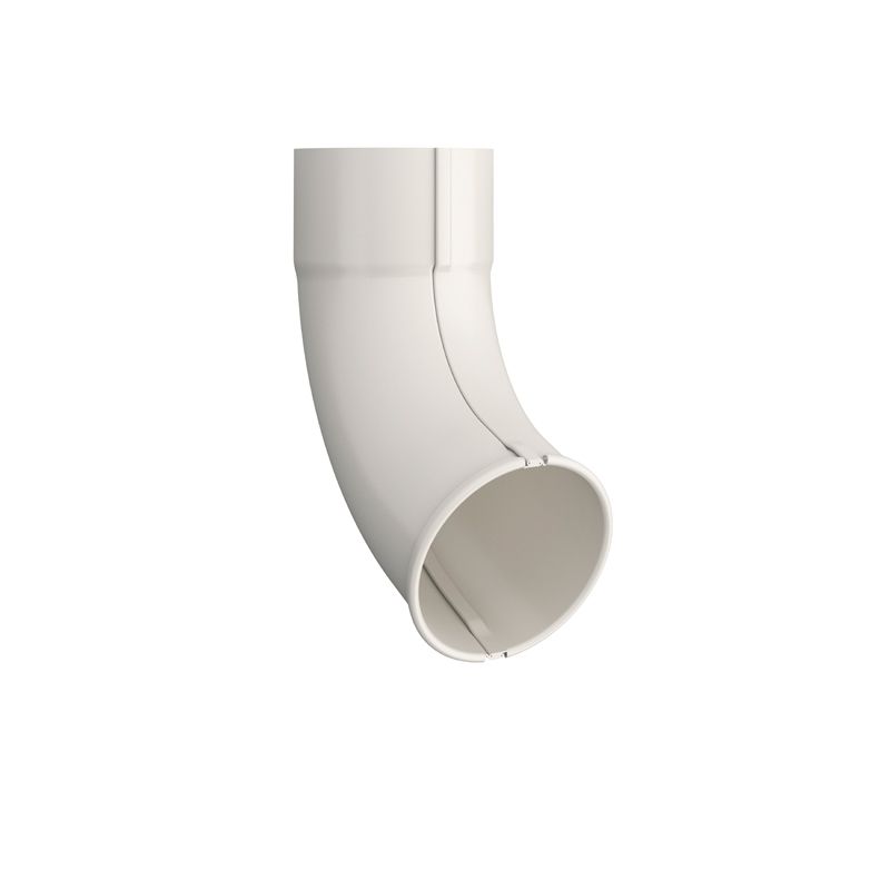 Image of Lindab 120mm Round Steel Downpipe Outlet Shoe - Antique White