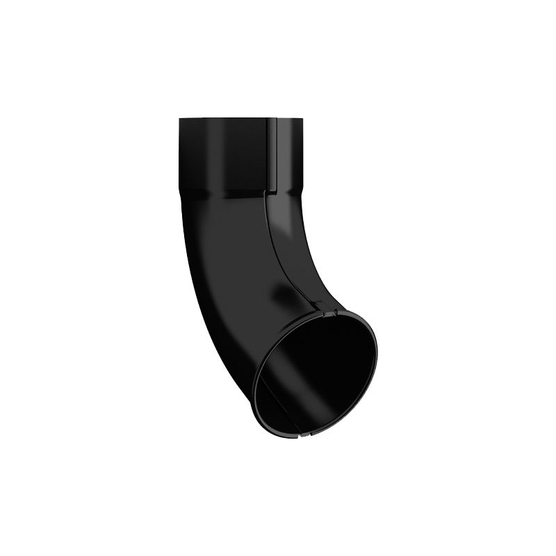 Image of Lindab 120mm Round Steel Downpipe Outlet Shoe - Black
