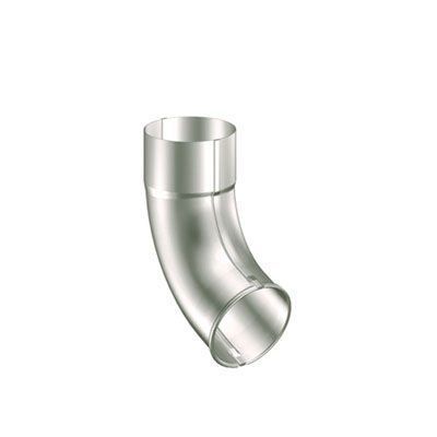Image of Lindab 120mm Round Steel Downpipe Outlet Shoe - Silver Metallic