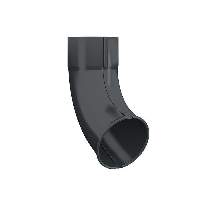 Product image for Lindab 87mm Steel Pipe Shoe - Anthracite Grey
