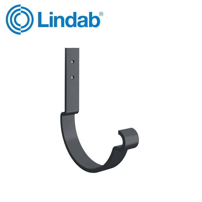 Image of Lindab Half Round Steel Rafter Bracket - Anthracite Grey