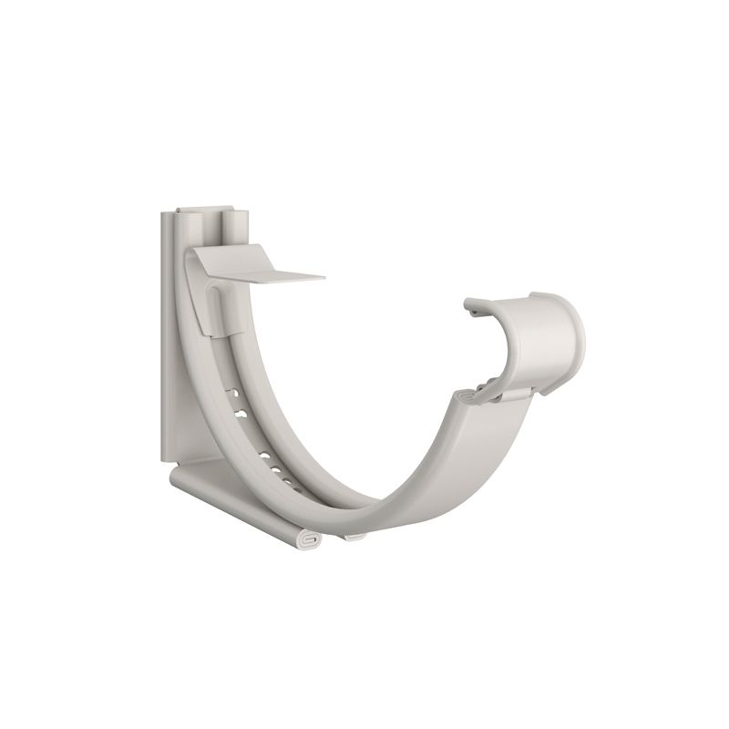 Product image for Lindab 100mm Round Steel Adjustable Snap-On Bracket - White