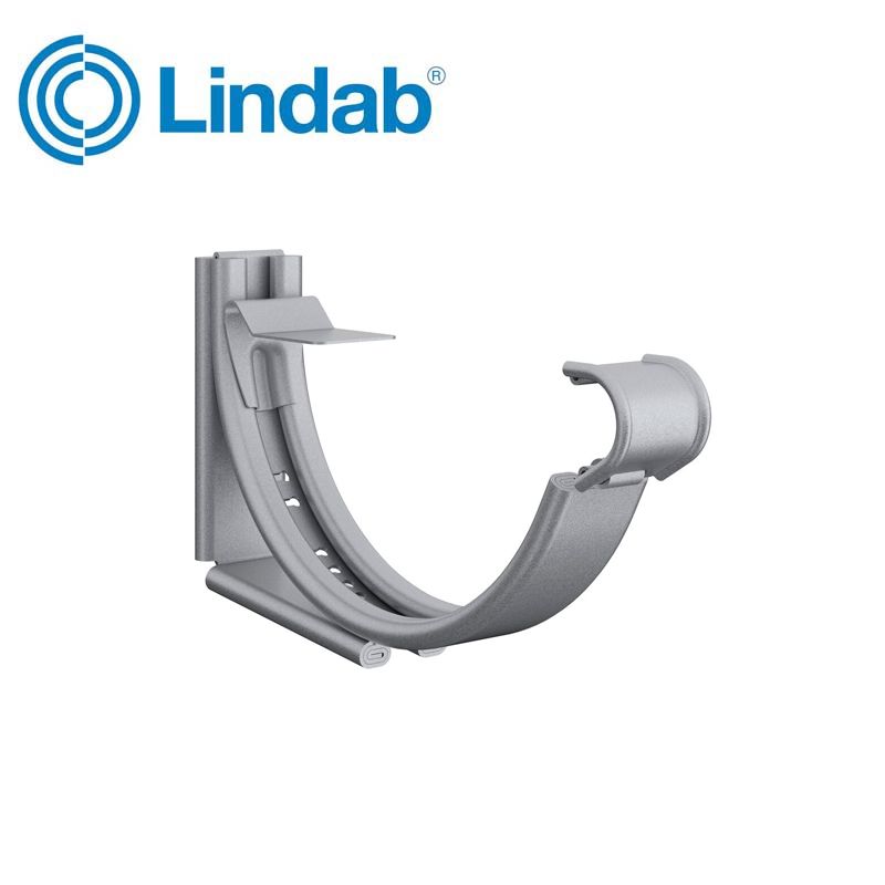 Product image for Lindab 125mm Round Steel Adjustable Snap-On Bracket - Silver