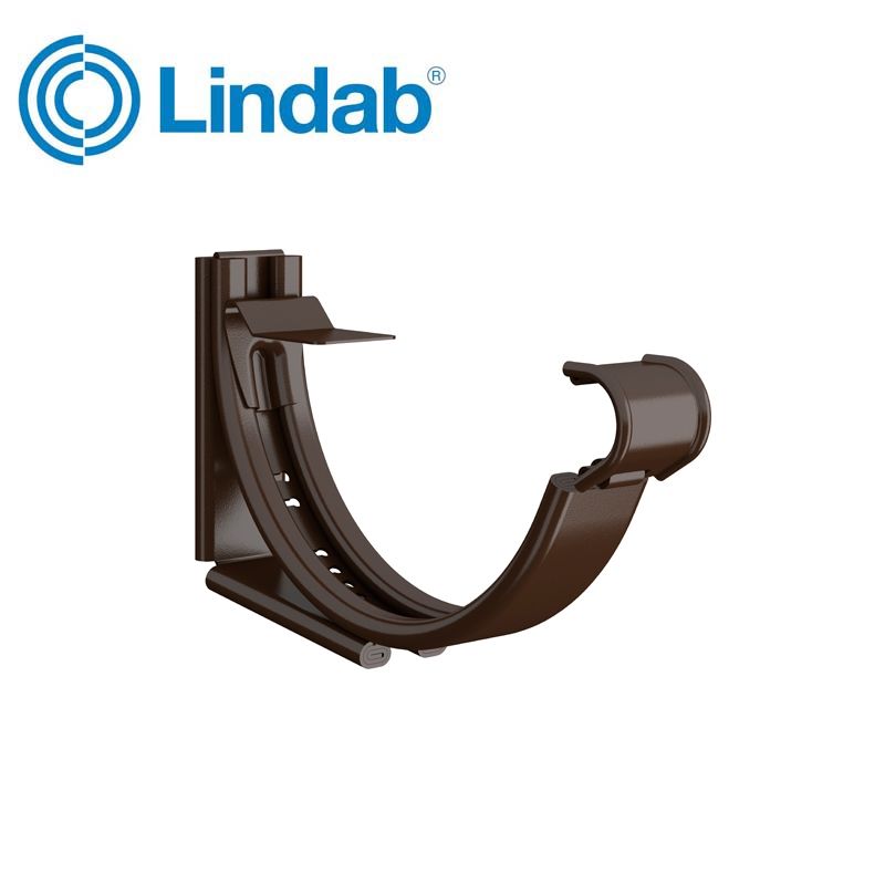 Product image for Lindab 125mm Round Steel Adjustable Snap-On Bracket - Brown