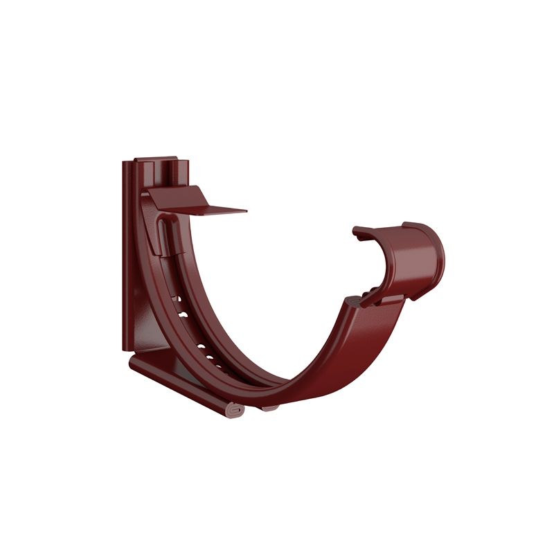 Product image for Lindab 125mm Round Steel Adjustable Snap-On Bracket - Dark Red