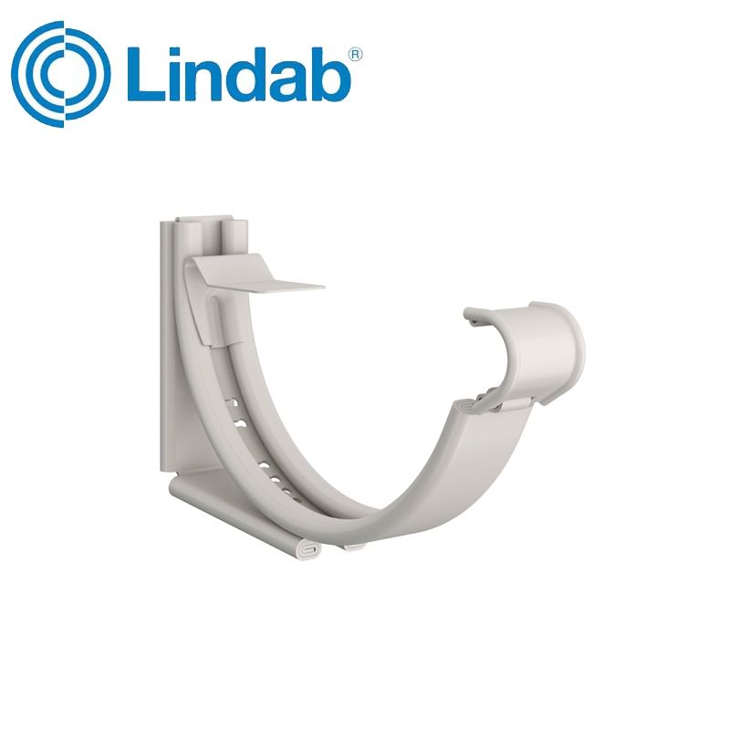Product image for Lindab 150mm Round Steel Adjustable Snap-On Bracket - White